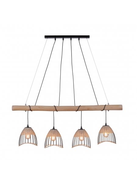 Leuchten Direkt 11156-79 - Żyrandol na lince REED 4xE27/60W/230V