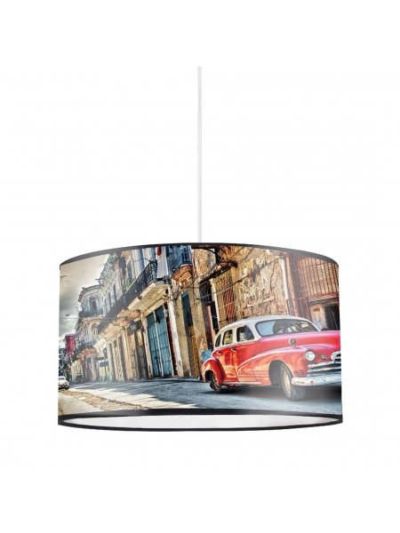 DUOLLA Drukowana lampa wisząca Cuba red