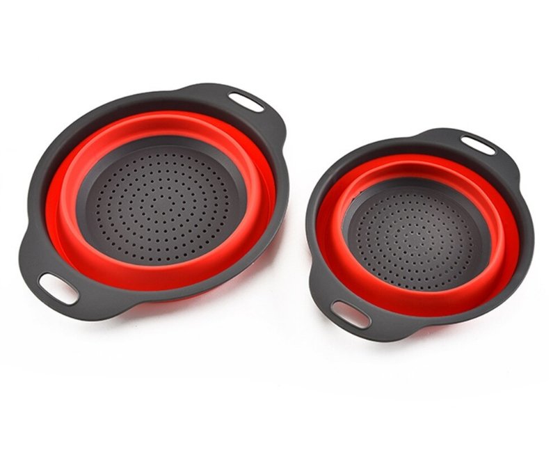 SILIKONOWY DURSZLAK CEDZAK SKŁADANY SITKO 2szt