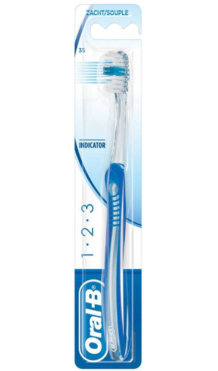 ORAL-B Oral-B 1-2-3 Medium Indicator 1 szt Szczoteczka do zębów