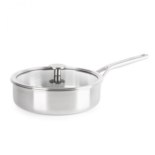 KitchenAid Głęboka patelnia z pokrywką 3-warstwowa stalowa 24cm