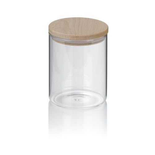 Kela Amelie - pojemnik kuchenny, szkło borokrzemowe, drewniana pokrywka, 0,8 l, KE-11955