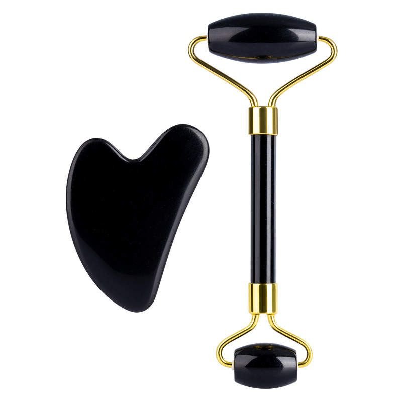 Zestaw Roller Do Masażu Twarzy + Kamień Gua Sha