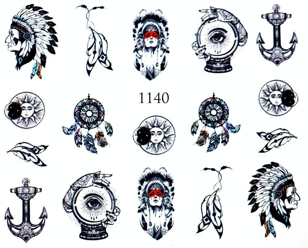 Naklejki wodne na paznokcie - nr 1140