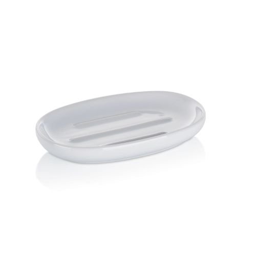 Kela CERAMICZNA MYDELNICZKA 13,5 X 8,5 CM BIAŁA ISABELLA FREEFORM KE-20500