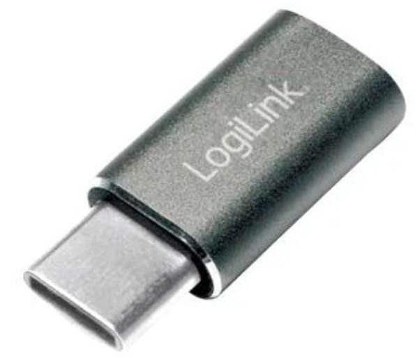 Logilink au0041 USB-C adapter do gniazda micro USB Srebrny AU0041