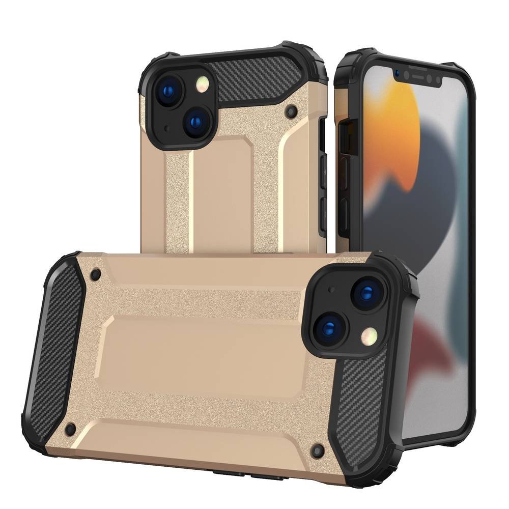Hurtel Hybrid Armor pancerne hybrydowe etui pokrowiec iPhone 13 złoty