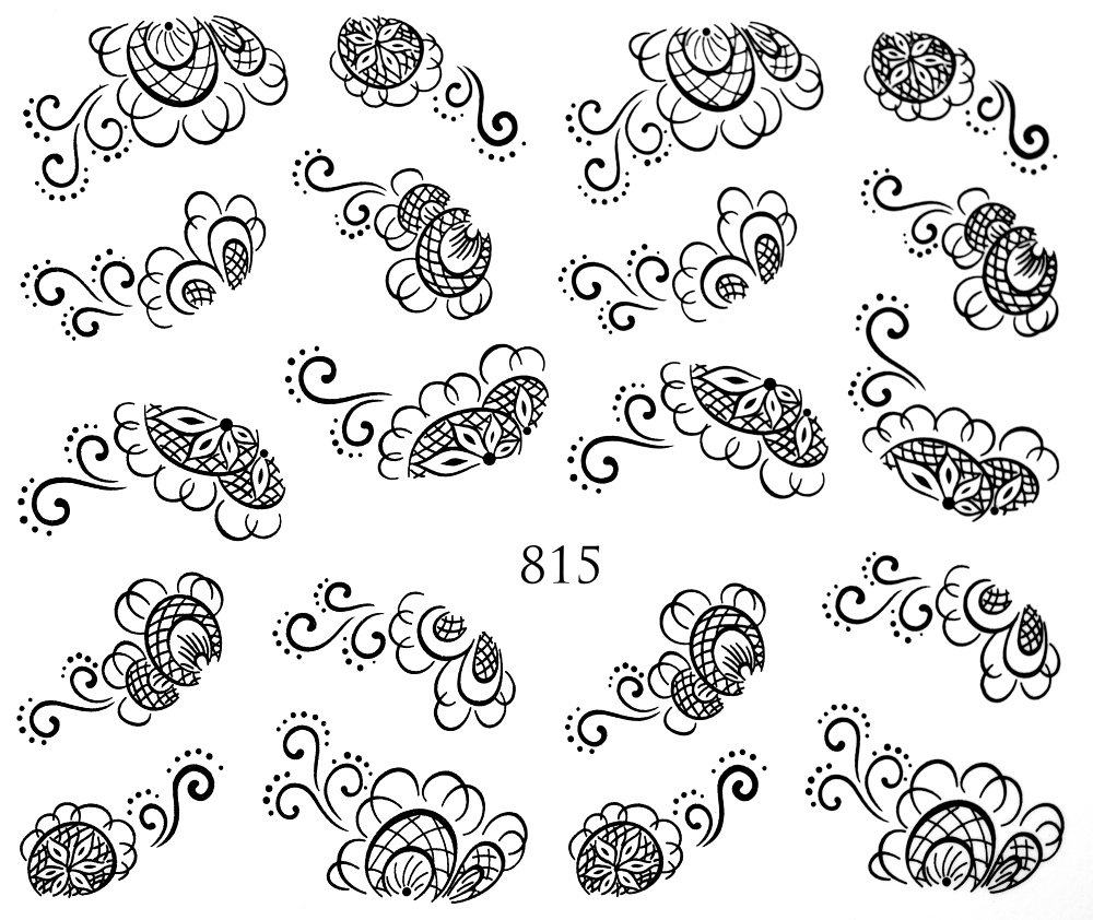 Naklejki wodne na paznokcie - nr 815