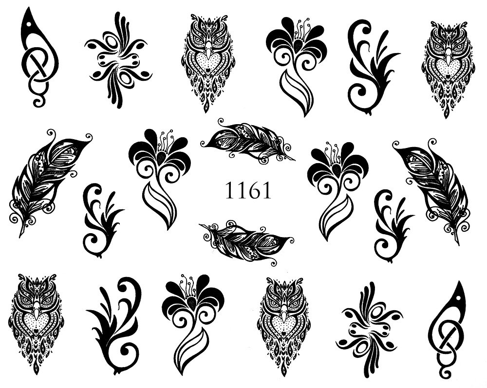 Naklejki wodne na paznokcie - nr 1161