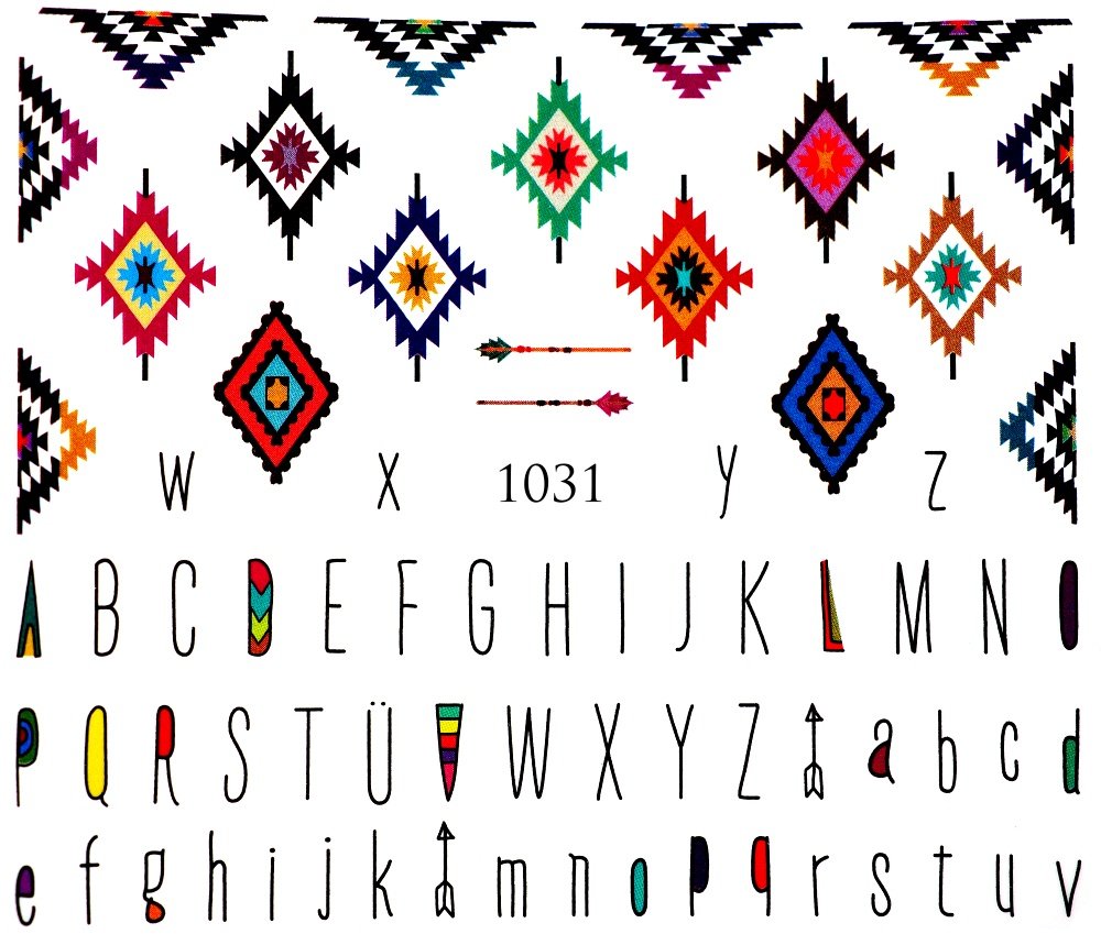 Naklejki wodne na paznokcie - nr 1031