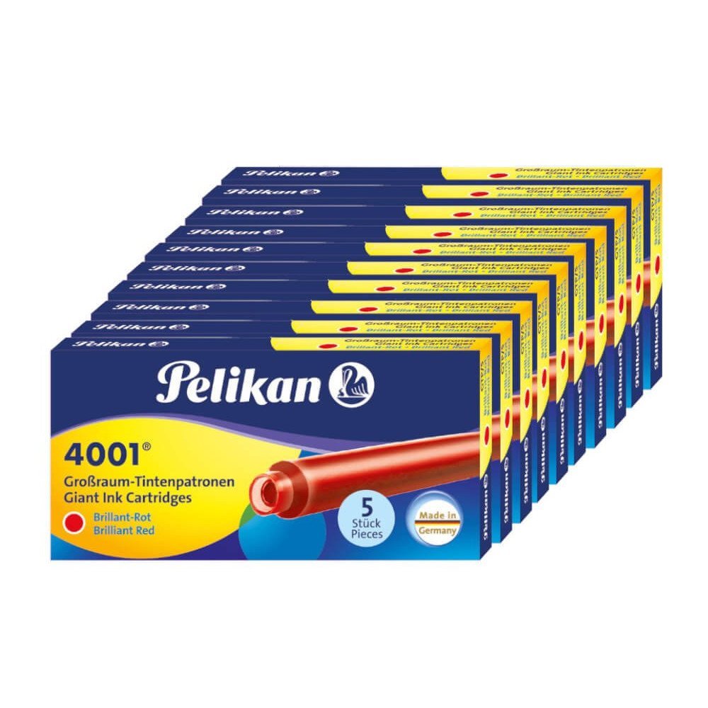 Pelikan Naboje atramentowe długie czerwone 5 szt. w op. VH0526