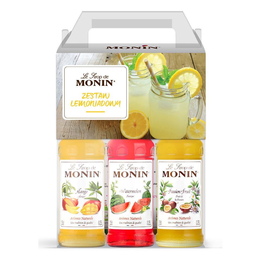 Monin, zestaw syropów do lemoniady, 3 x 250 ml