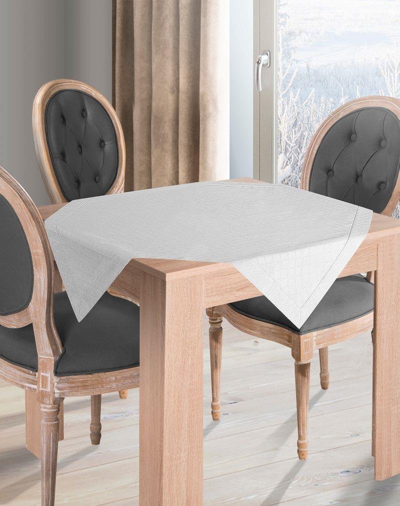 Eurofirany B.B. CHOCZYŃSCY SPÓŁKA JAWNA Obrus 85 x 85 Euro Dekoracyjny Klara2 Biały 1218468