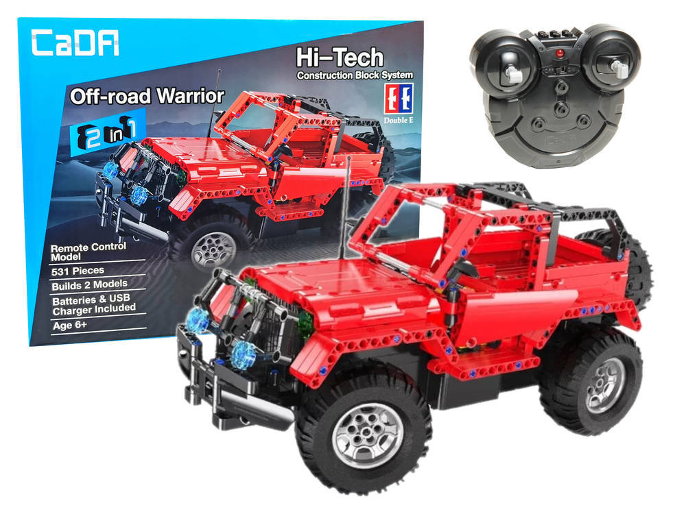 Import LEANToys Klocki Konstrukcyjne Jeep Zdalnie Sterowany CADA 2.4G 531 Elementów 9200