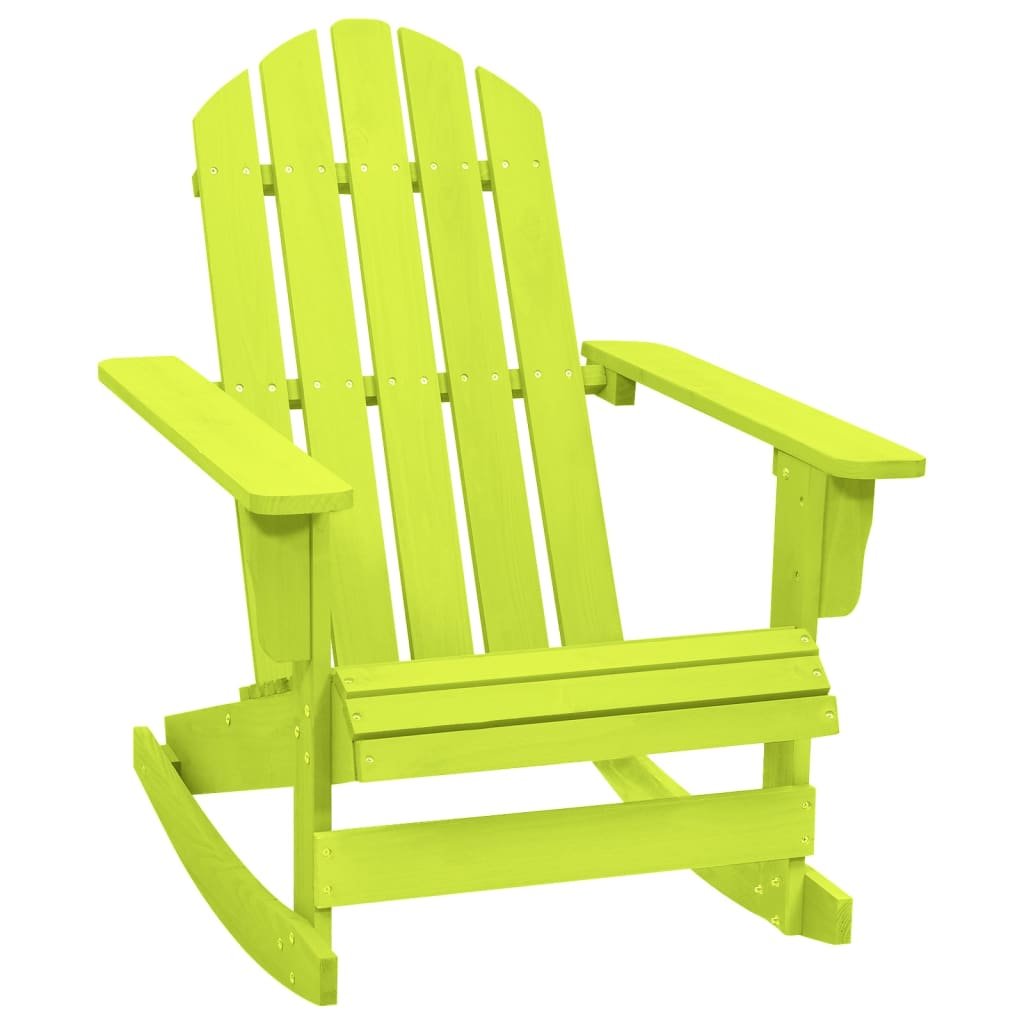 vidaXL Ogrodowy fotel bujany Adirondack, lite drewno jodłowe, zielone! 315886