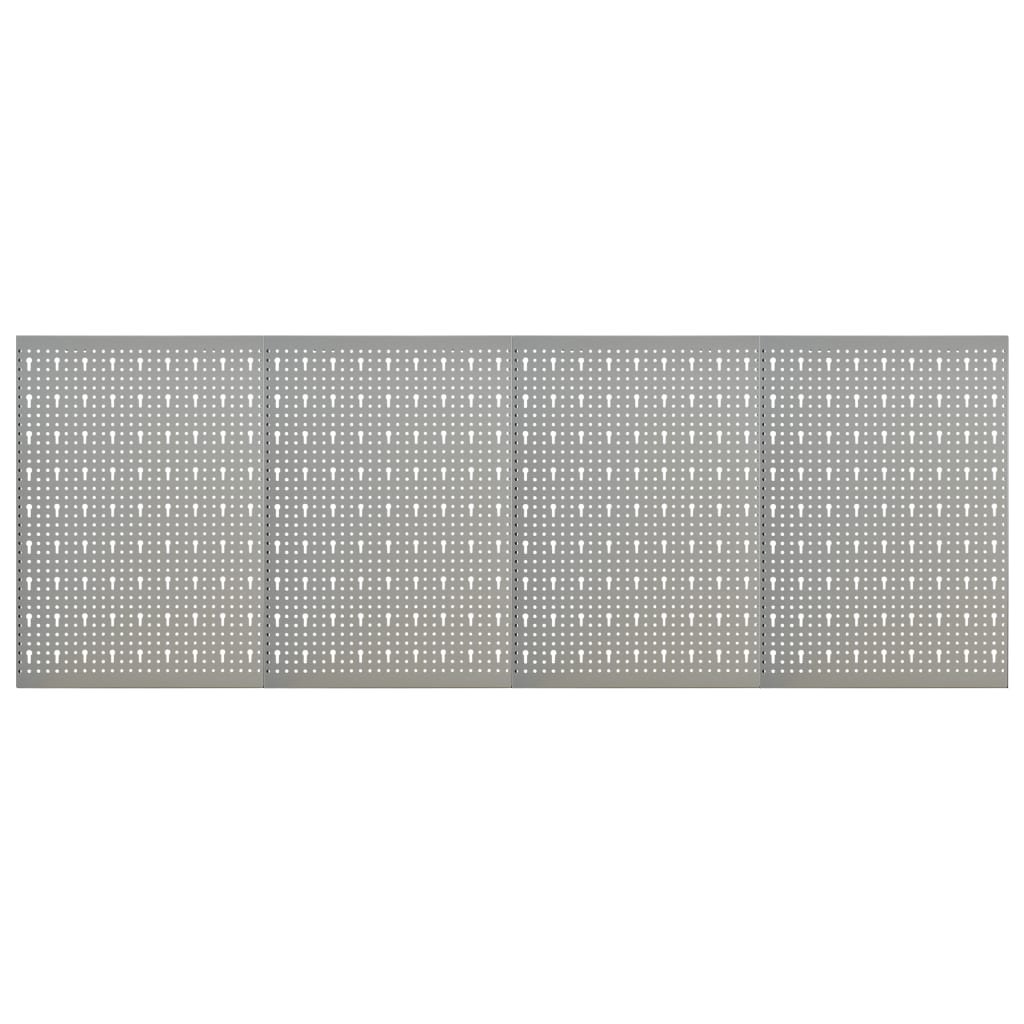 vidaXL Ścienne płyty perforowane 4 szt. 40x58 cm stal 145350