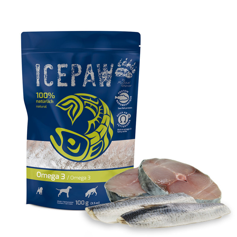 Icepaw ICEPAW High Premium Omega-3 - makrela i śledź dla psów (100g) 4260321914578