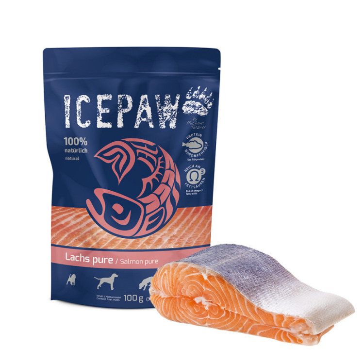 Icepaw Icepaw High Premium - czysty łosoś dla psów 100% (100g) 4260321910860