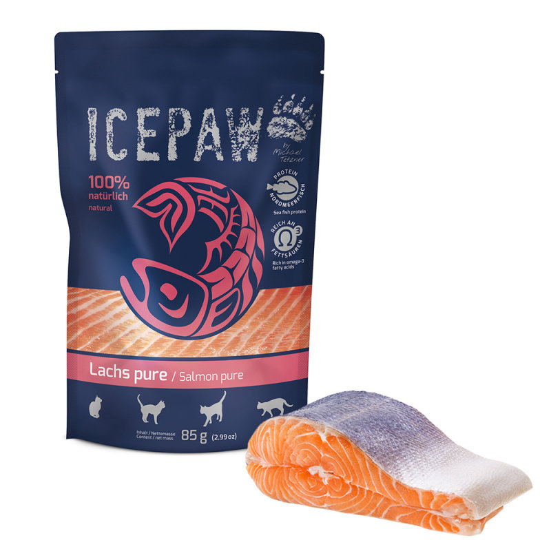 ICEPAW ICEPAW Cat Lachs pure - łosoś dla kotów (85g)