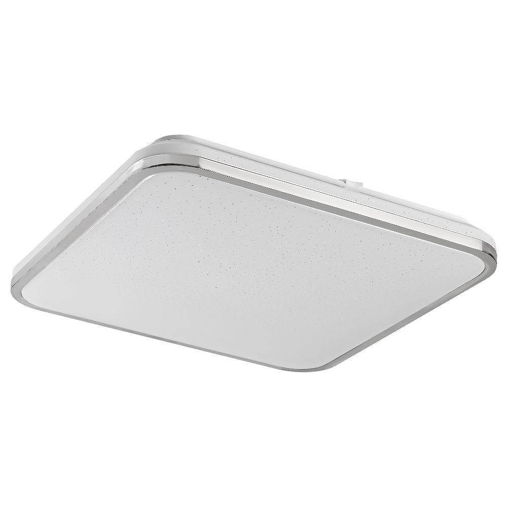 Rabalux Nowoczesna LAMPA sufitowa LINDEN 3479 plafon LED 72W 3000K 6500K z pilotem chrom biały 3479