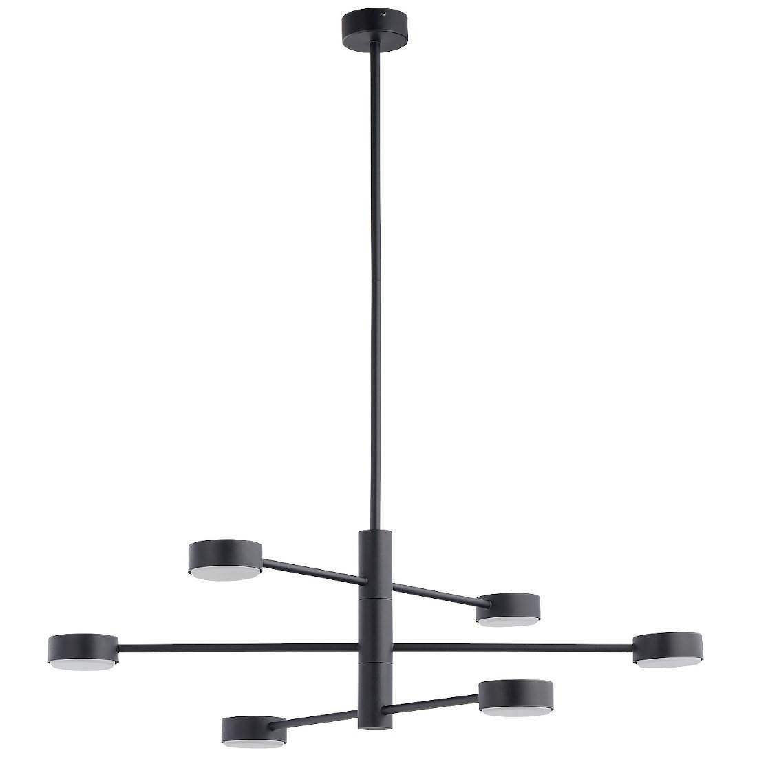 Nowodvorski Plafon wewnętrzny do salonu ORBIT VI GX53 8W LED wys. 53-85cm czarny 7946