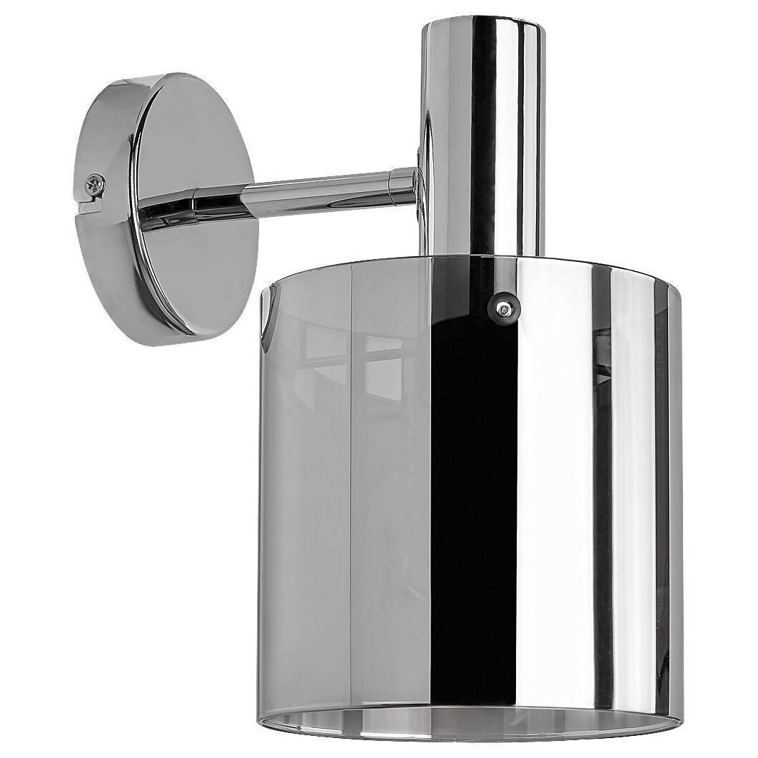 Rabalux Loftowa LAMPA ścienna DONATI 5248 szklany kinkiet do salonu chrom 5248