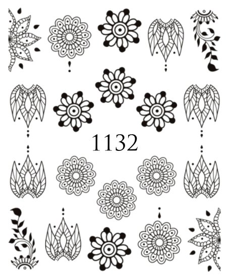Naklejki wodne na paznokcie - nr 1132