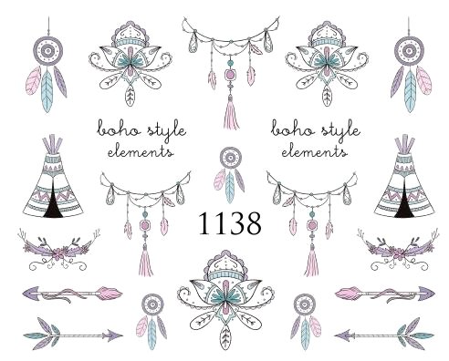 Naklejki wodne na paznokcie - nr 1138