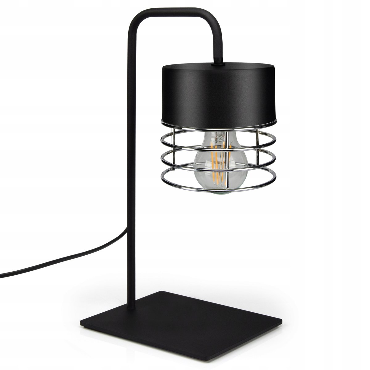 Lampka Nocna Stołowa Dekoracyjna LED CHROM VIGO