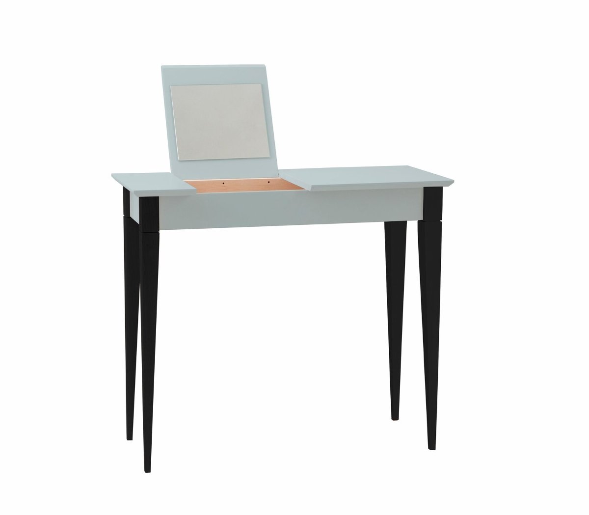 Toaletka MIMO z Lusterkiem - 105x35cm Czarne Nogi / Jasnoszara