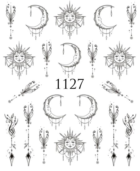 Naklejki wodne na paznokcie - nr 1127