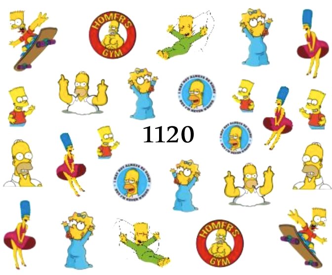 Naklejki wodne na paznokcie - nr 1120