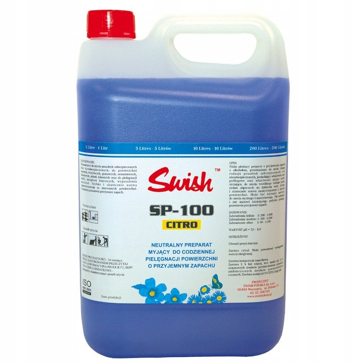 Swish SP 100 Citro Preparat z alkoholem do codziennej pielęgnacji powierzchni cytrusowy 5 l SP100CITRO/5L