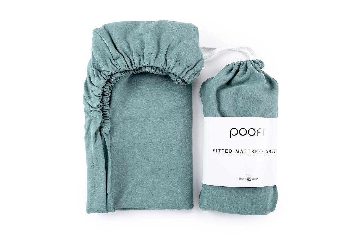 Poofi Poofi - Prześcieradło Organic 60x120, petrol