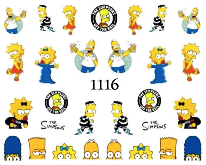 Naklejki wodne na paznokcie - nr 1116