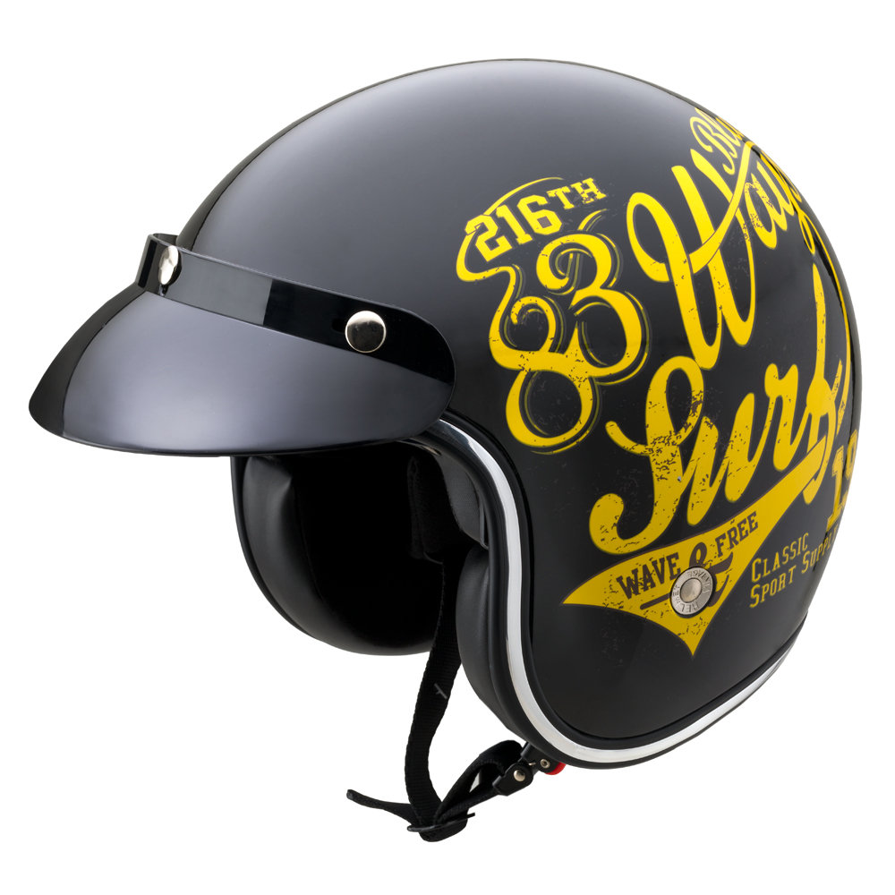 W-TEC Kask motocyklowy otwarty Café Racer, Wielka gwiazda, S (55-56) 22433-S-3