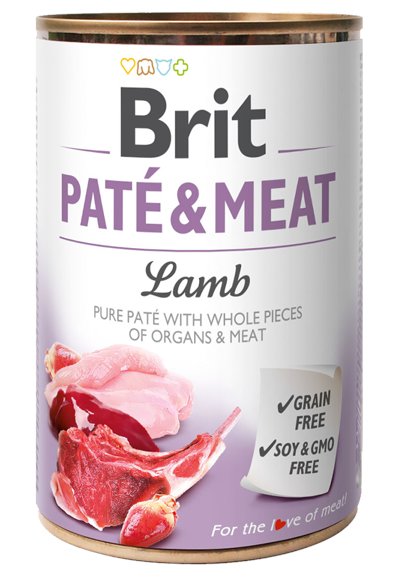 Brit PATE&MEAT Lamb 400g JAGNIĘCINA 5+1 GRATIS  od 95zł +DO 3% ZWROTU W PROGRAMIE LOJALNOŚCIOWYM ZEST-BR-PAT-400-LA-6
