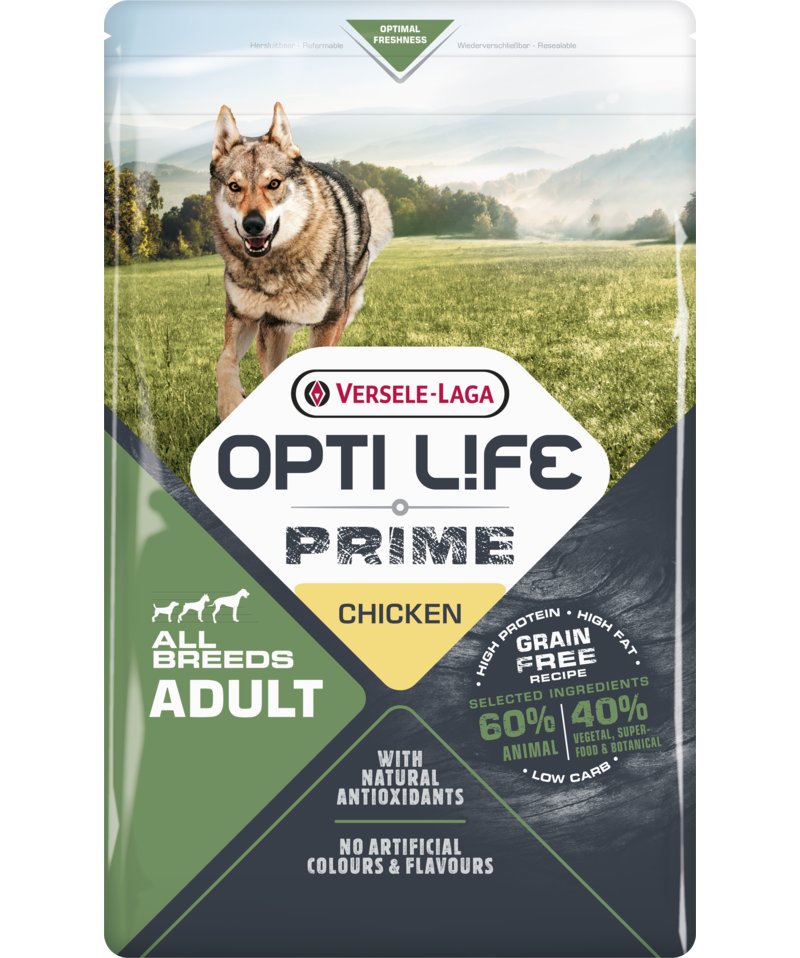 Versele-Laga Opti Life Prime Adult Chicken karma bezzbożowa dla dla dorosłych psów z kurczakiem 2,5 kg