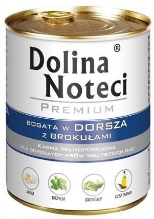 DOLINA NOTECI - PREMIUM Zestaw Puszek Dorsz z brokułami 6 x 800g