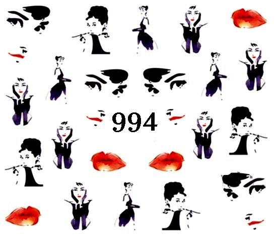 Naklejki wodne na paznokcie - nr 994