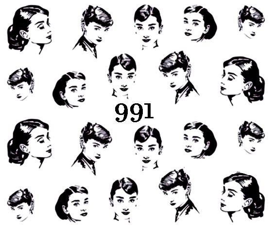 Naklejki wodne na paznokcie - nr 991