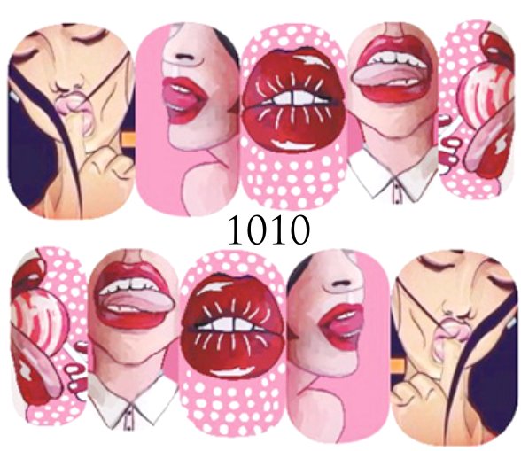 Naklejki wodne na paznokcie - nr 1010