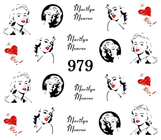 Naklejki wodne na paznokcie - nr 979
