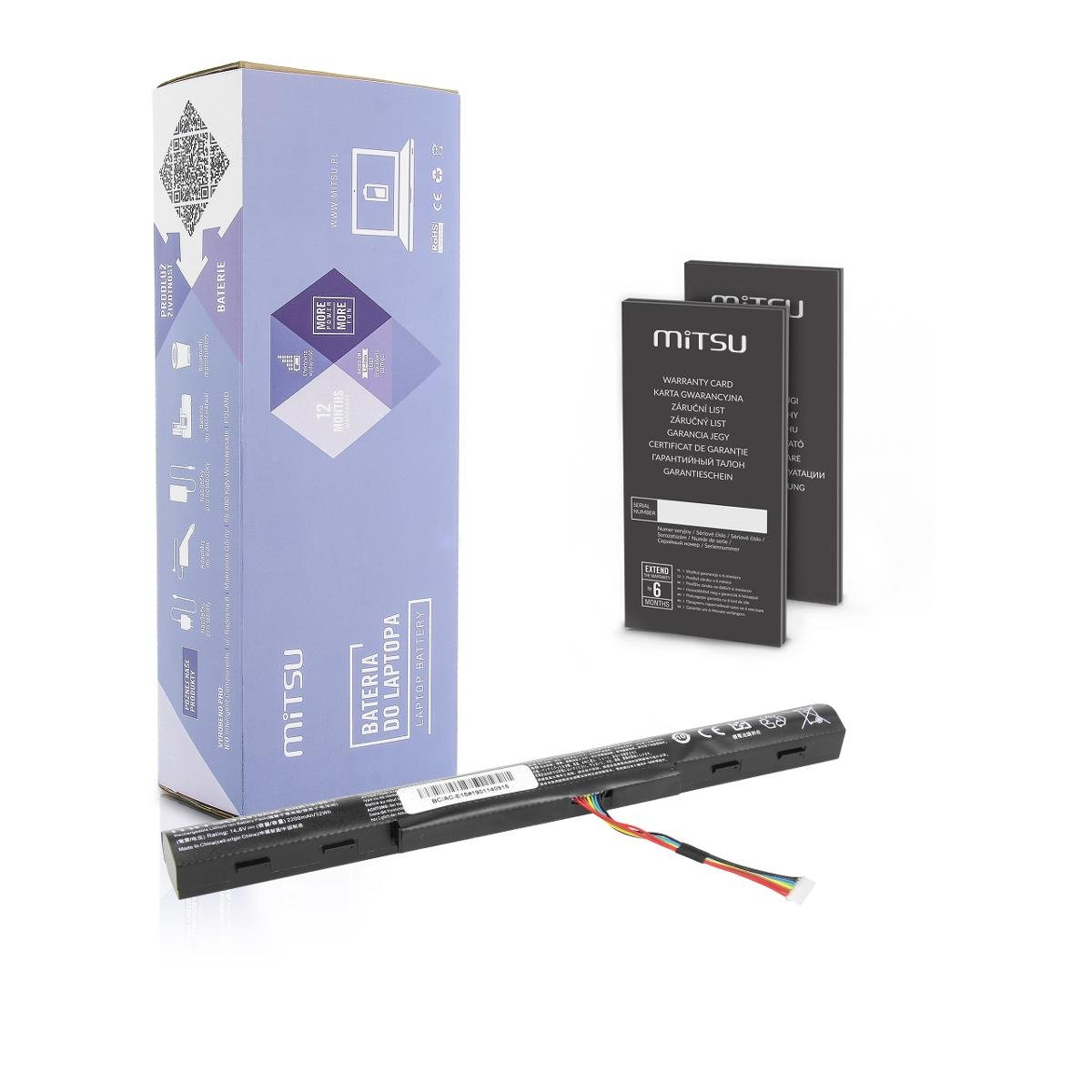 Mitsu Bateria do Acer Aspire E15, E-5-475 2200 MAH 32 WH 1_687785