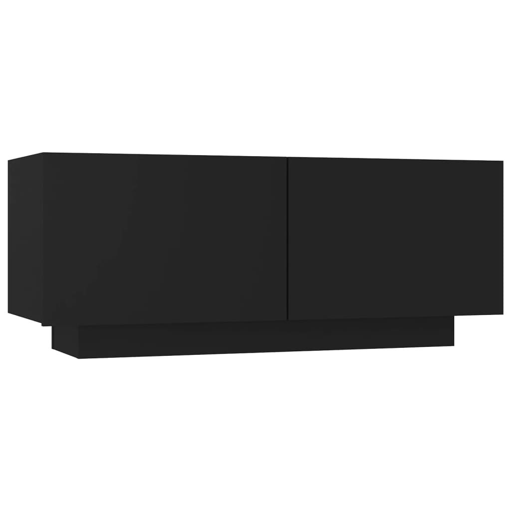 vidaXL Szafka pod TV, czarna, 100x35x40 cm, płyta wiórowa