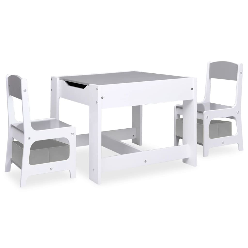 VidaXL Lumarko Stolik dla dzieci z 2 krzesłami, biały, MDF! 80283 VidaXL
