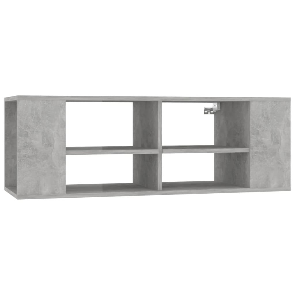 vidaXL Wisząca szafka pod TV, szarość betonu, 102x35x35 cm, płyta