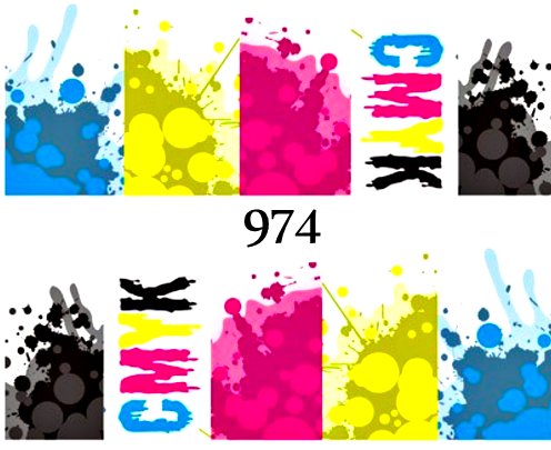 Naklejki wodne na paznokcie - nr 974