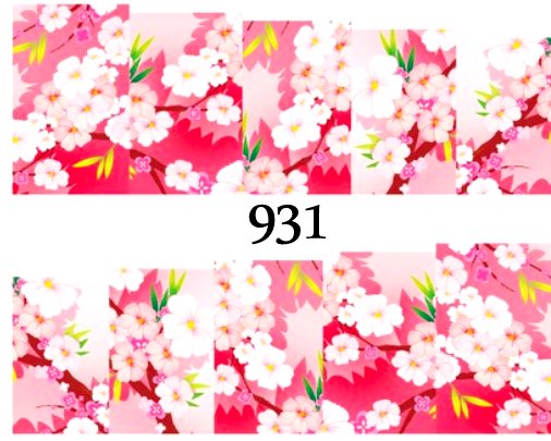 Naklejki wodne na paznokcie - nr 931