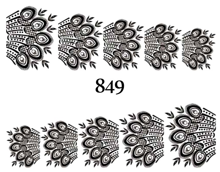Naklejki wodne na paznokcie - nr 849